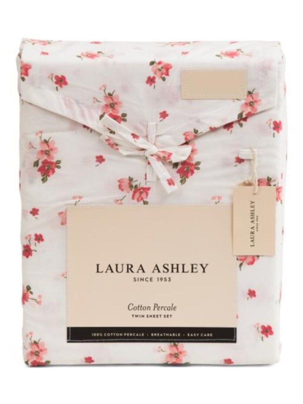 LAURA ASHLEY Cotton Percale Petal Sheet Set